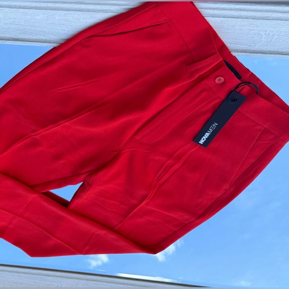Fashion Nova Vibrant Red Men's Dress Pants